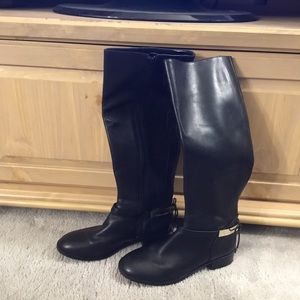 Black Leather Riding Boots